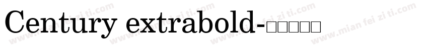 Century extrabold字体转换